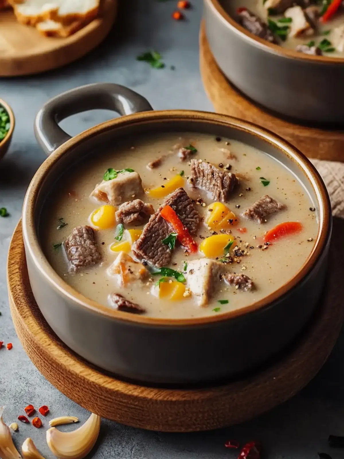 Philly Cheesesteak Soup