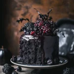 Spooky Black Velvet Halloween Cake