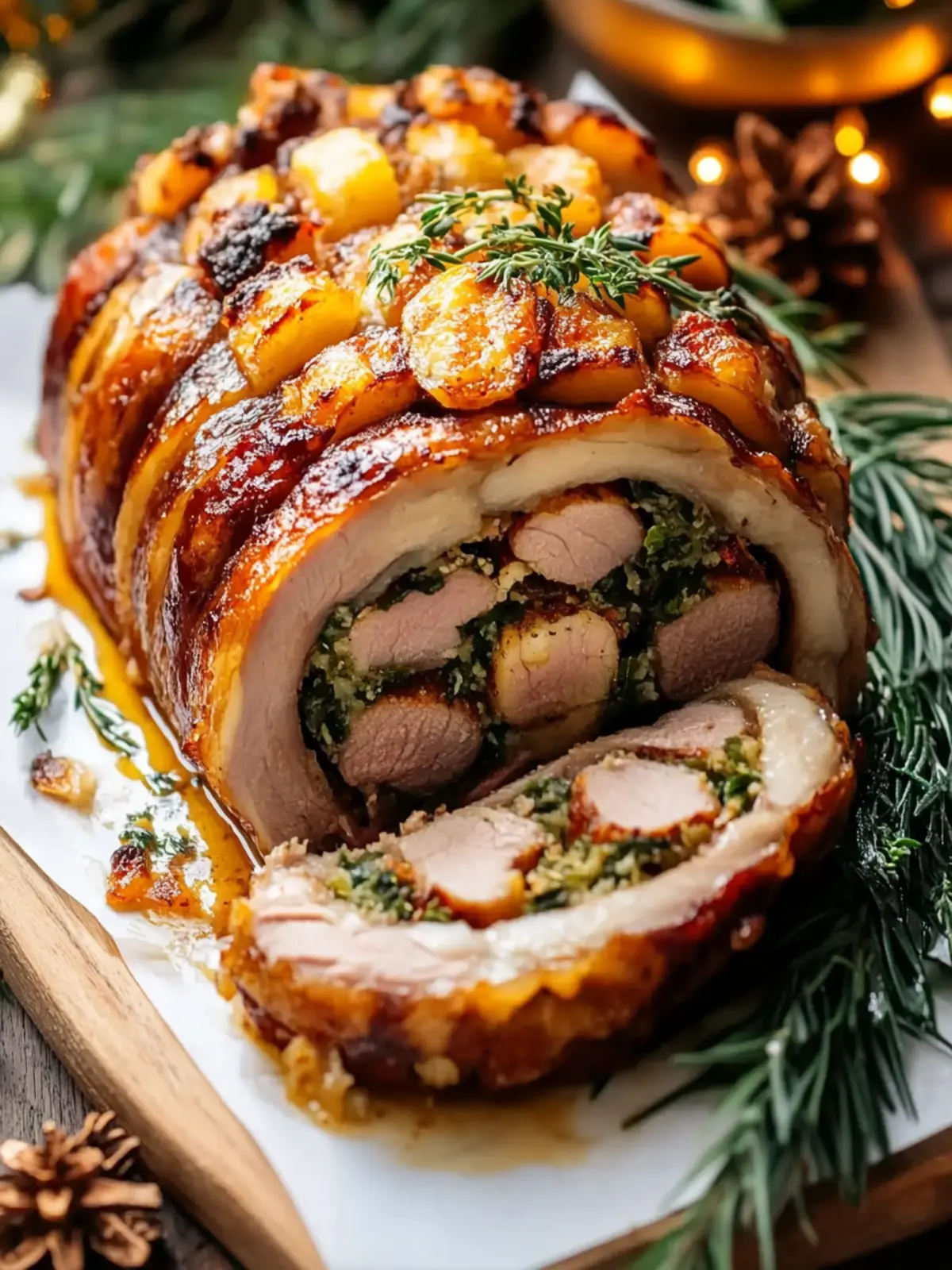 Delicious Christmas Stuffed Pork Roast