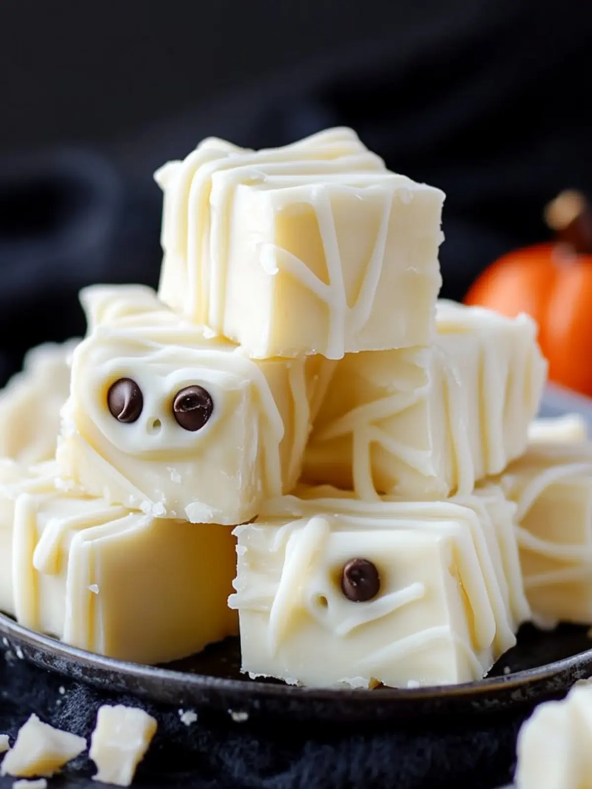 Easy White Chocolate Mummy Fudge Recipe for Halloween