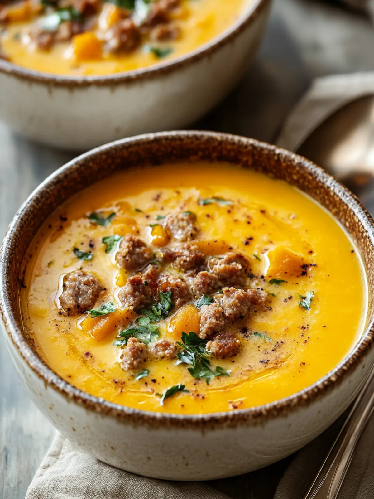 Hearty Butternut Squash and Sausage Soup for Fall