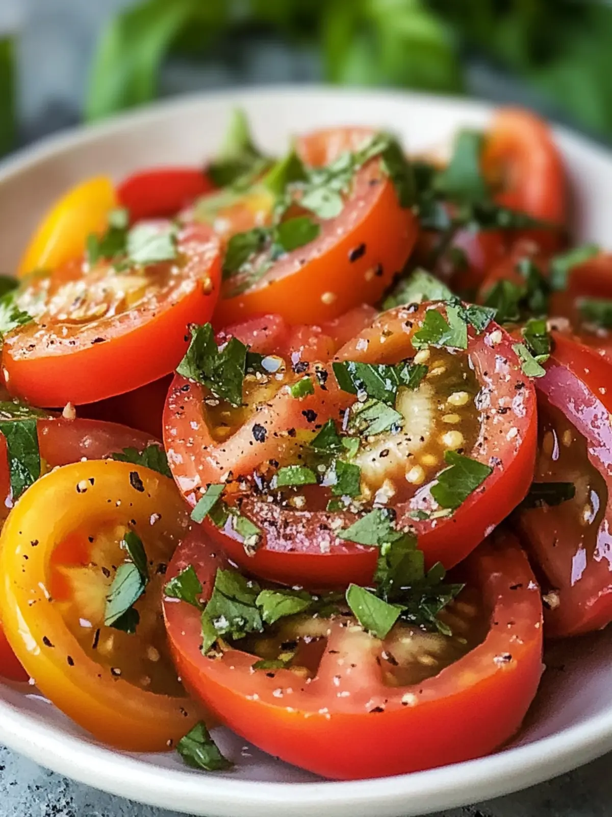 Zesty Egyptian Tomato Salad Bursting with Fresh Herbs