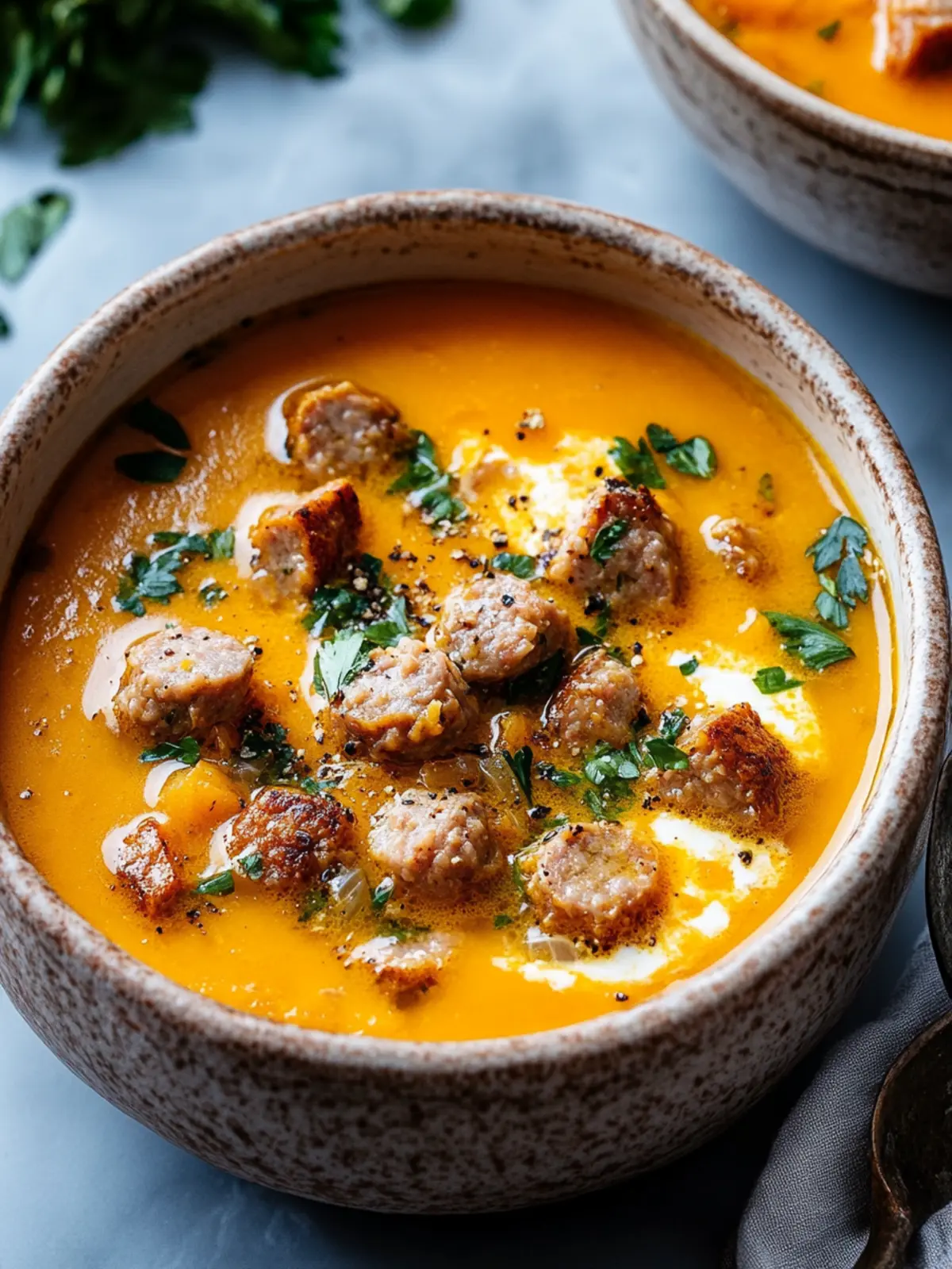 Hearty Butternut Squash and Sausage Soup for Fall