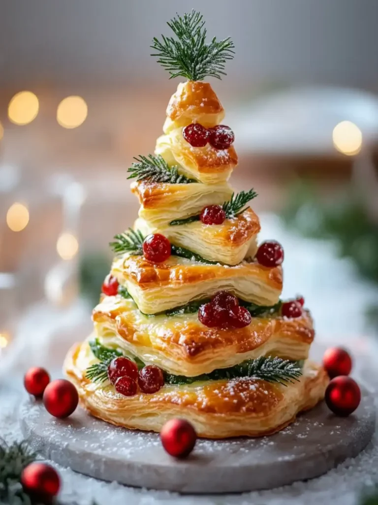 Puff Pastry Christmas Tree Appetizer