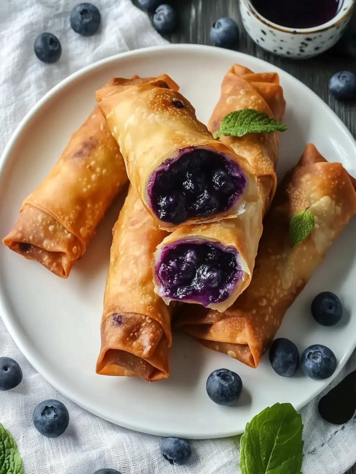 Crispy Easy Blueberry Egg Rolls for Sweet Cravings Tonight 4 Easy Blueberry Egg Rolls
