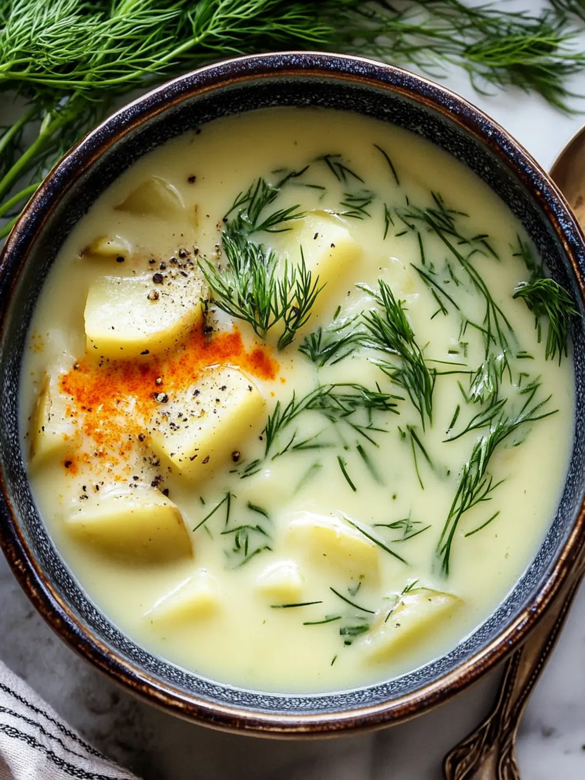 Creamy Potato & Dill Soup