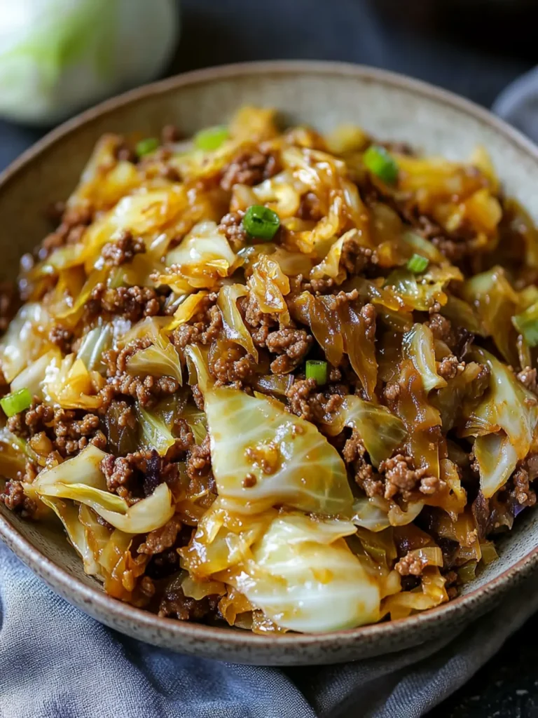 Delicious Low Carb Mongolian Ground Beef Cabbage Recipe