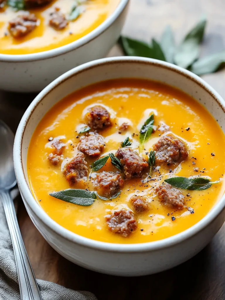 Hearty Butternut Squash and Sausage Soup for Fall