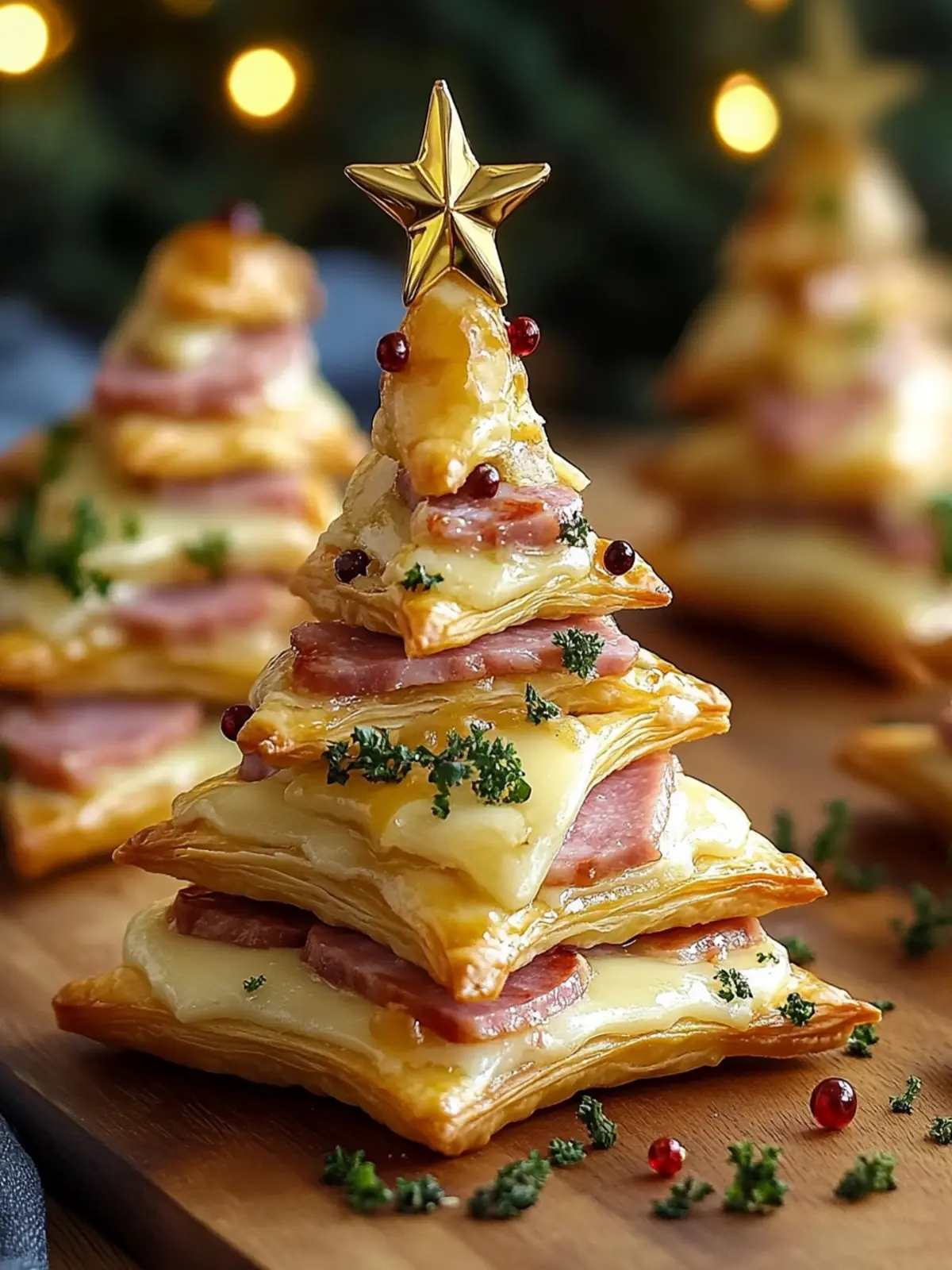Delicious Ham & Cheese Puff Pastry Christmas Trees to Delight
