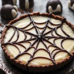 Halloween Spiderweb Chocolate Tart