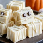 Easy White Chocolate Mummy Fudge Recipe for Halloween