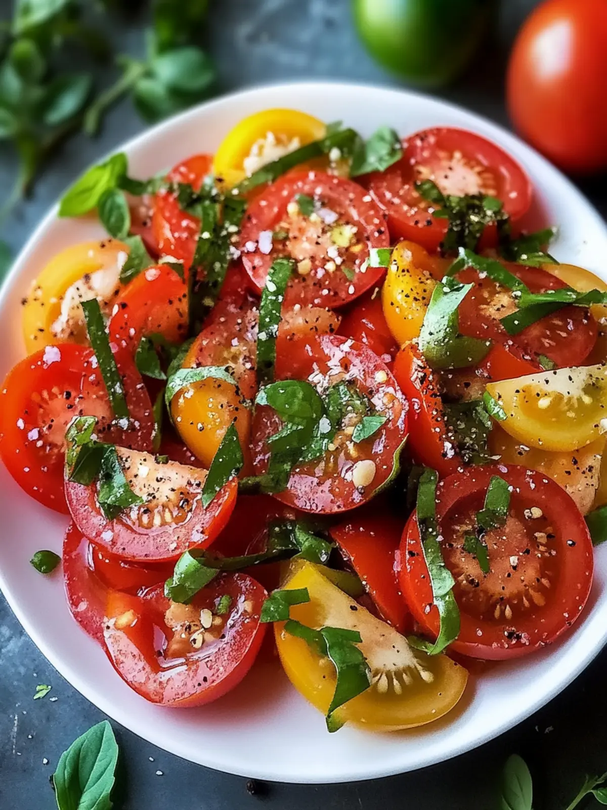 Zesty Egyptian Tomato Salad Bursting with Fresh Herbs