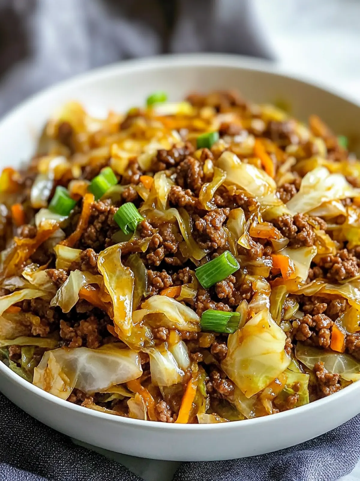 Delicious Low Carb Mongolian Ground Beef Cabbage Stir-Fry 2 Delicious Low Carb Mongolian Ground Beef Cabbage Recipe