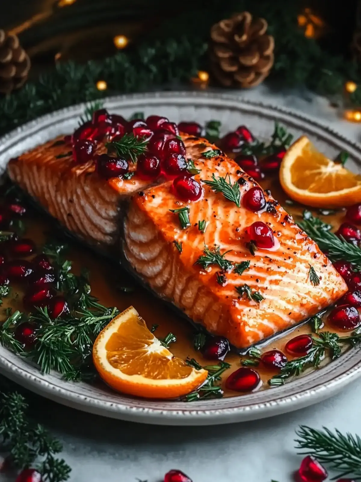 Pomegranate and Orange Glazed Salmon: A Flavorful Christmas Main