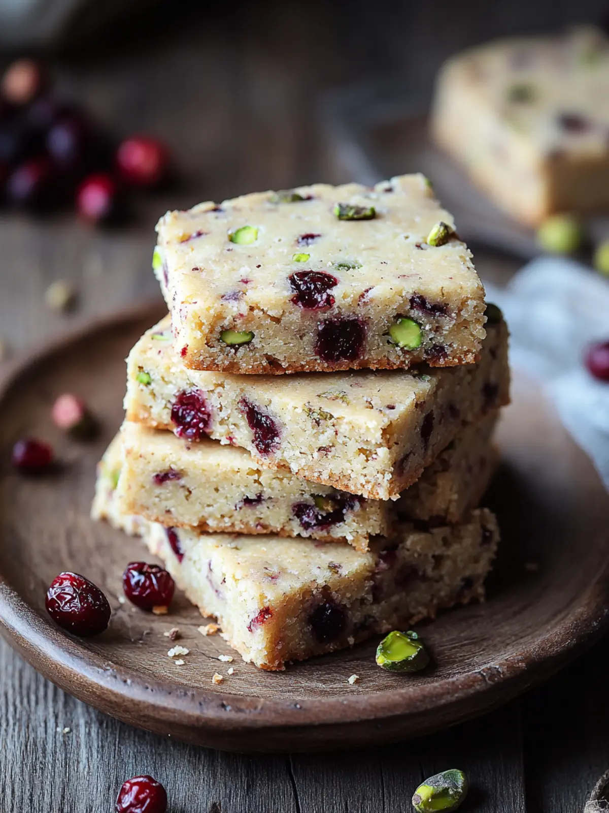 Cranberry Pistachio Shortbread