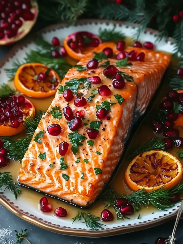 Pomegranate and Orange Glazed Salmon: A Flavorful Christmas Main