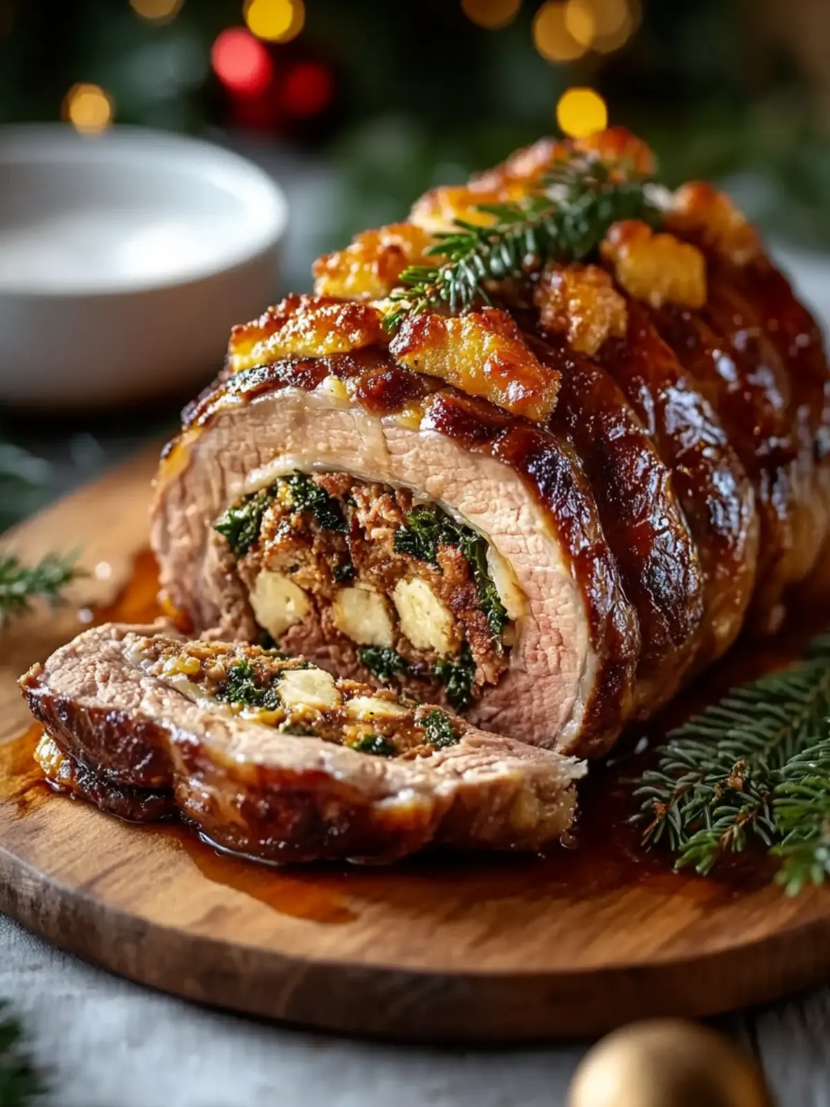 Juicy Christmas Stuffed Beef Roast