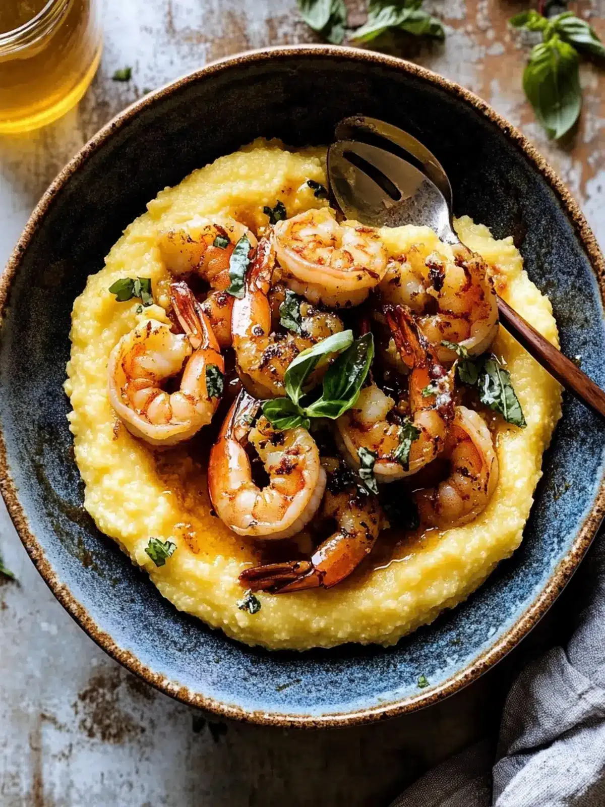 Hot Honey Shrimp with Cheddar Polenta: A Flavor Explosion 2 hot honey shrimp with cheddar polenta