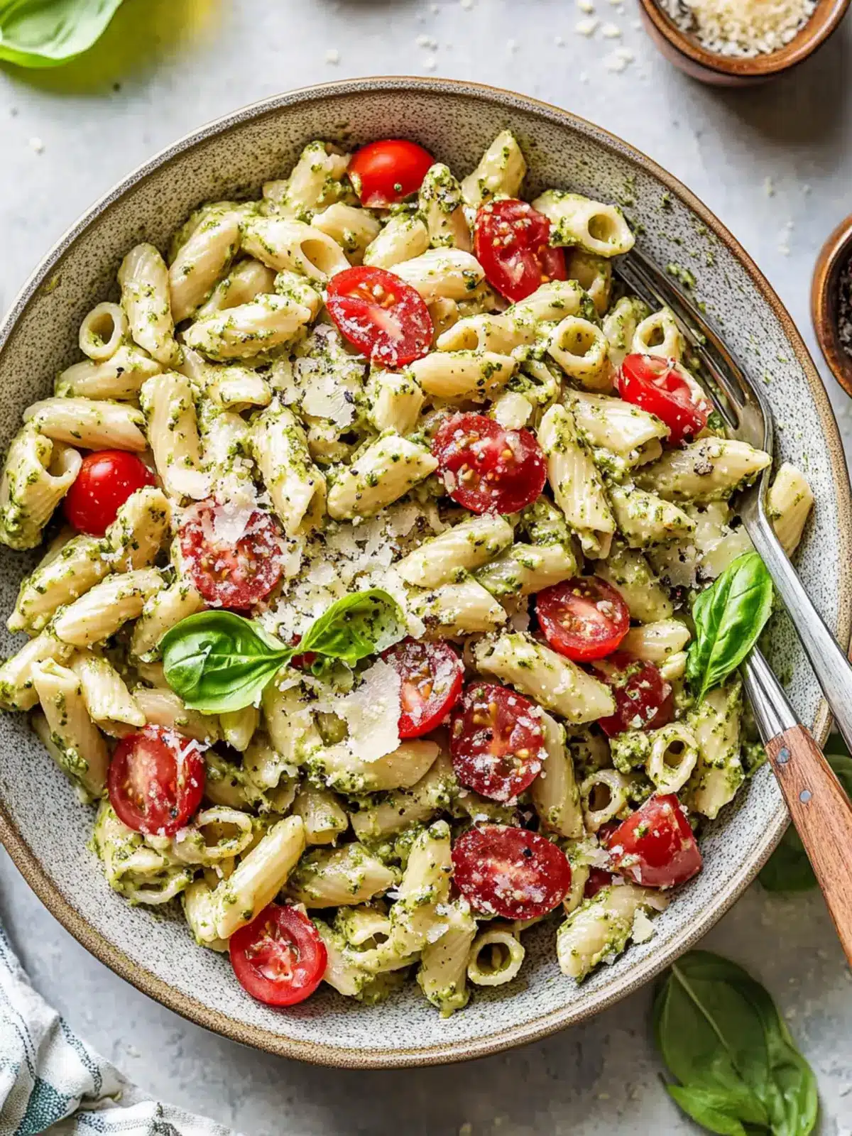 Creamy Pesto Pasta Salad