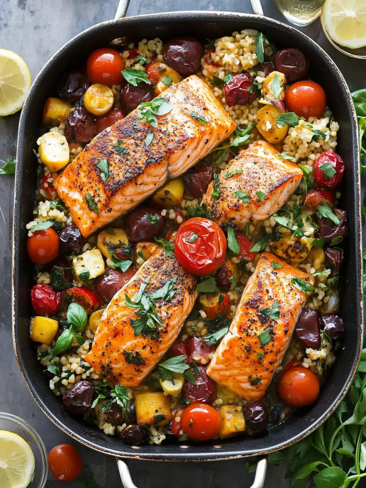 Mediterranean Salmon (One-Pan, 30-Minute Meal)