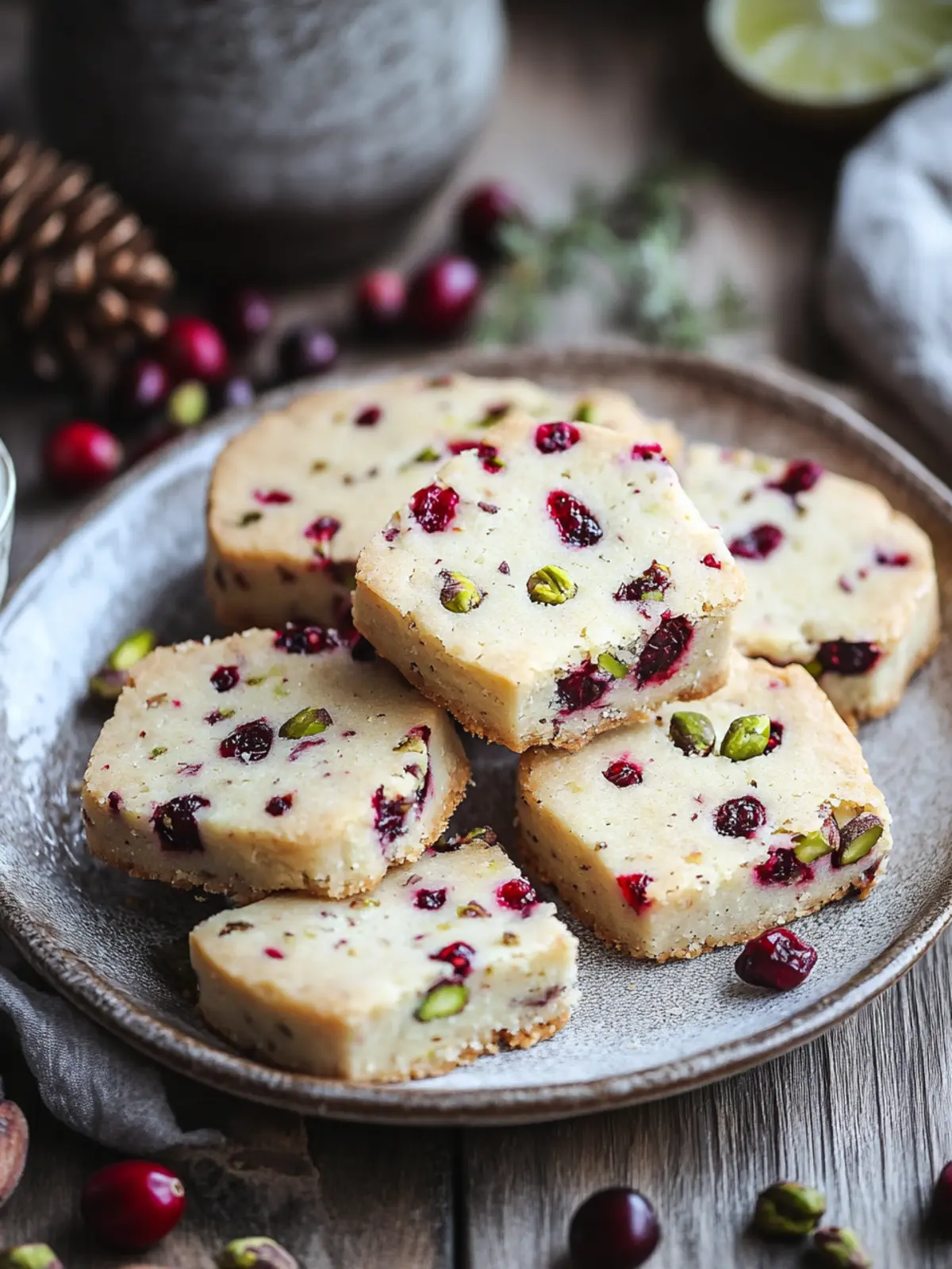 Cranberry Pistachio Shortbread