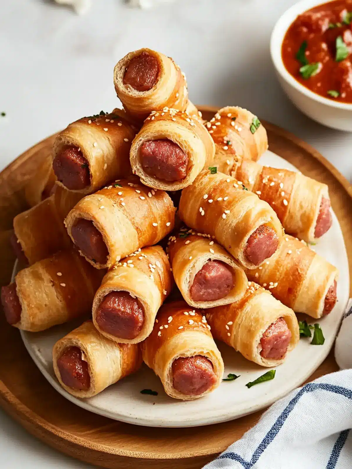 Pigs in a Blanket: A Classic Crowd-Pleasing Snack Delight 3 Pigs in a Blanket: A Classic Crowd-Pleasing Appetizer