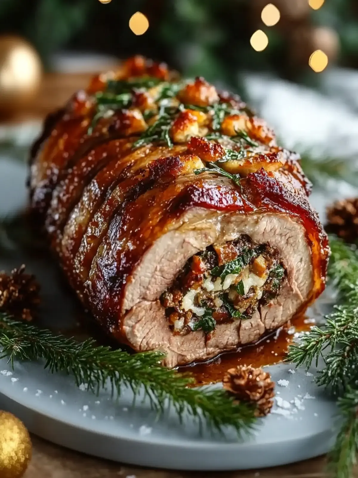 Juicy Christmas Stuffed Beef Roast