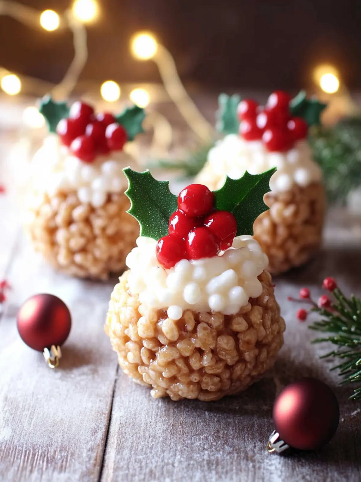 Rice Krispie Christmas Puddings