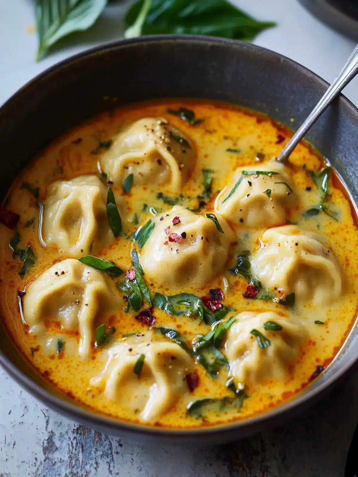 Quick Coconut Curry Soup with Dumplings