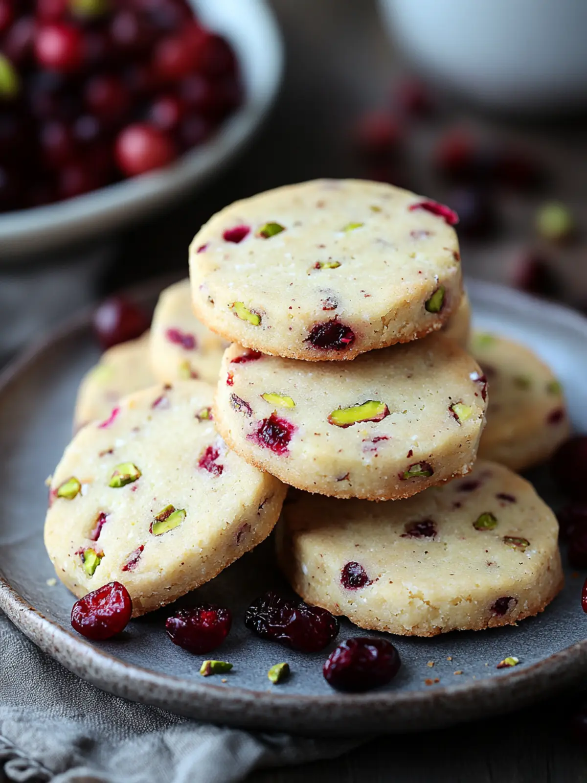 Cranberry Pistachio Shortbread
