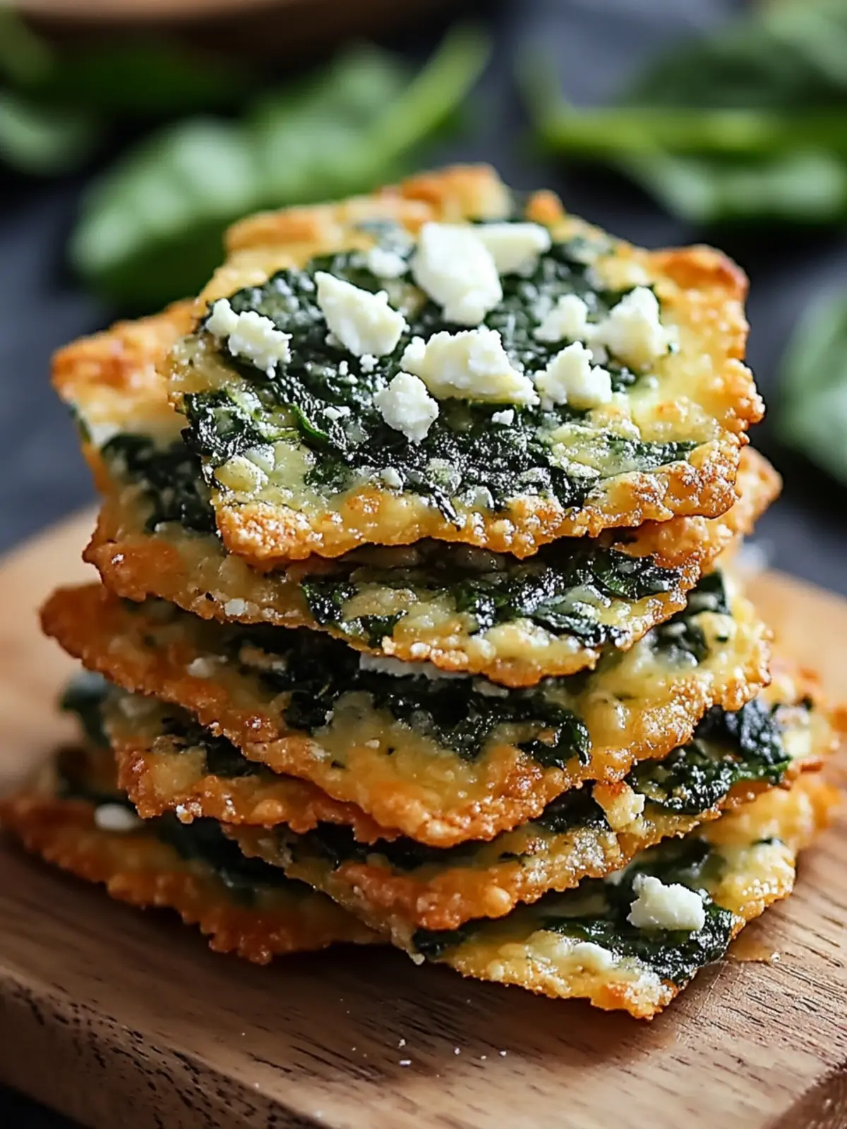 Spinach And Feta Crisps Appetizer Recipes