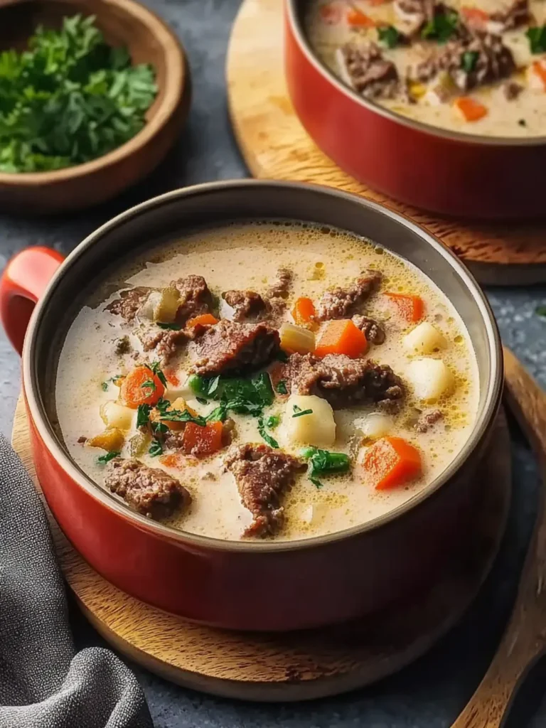 Philly Cheesesteak Soup