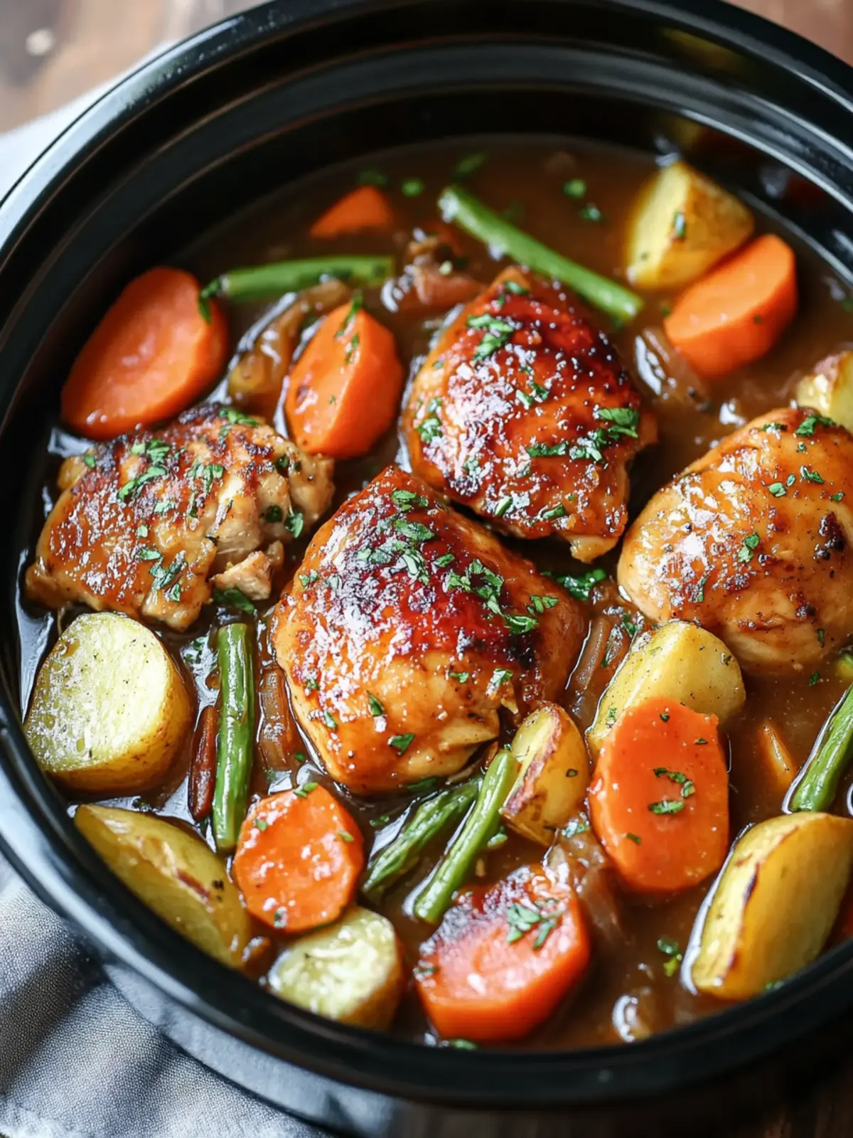 Slow Cooker Honey Garlic Chicken and Veggies – Cozy Simplicity 2 Slow Cooker Honey Garlic Chicken and Veggies (Saucy, Cozy & So Simple)