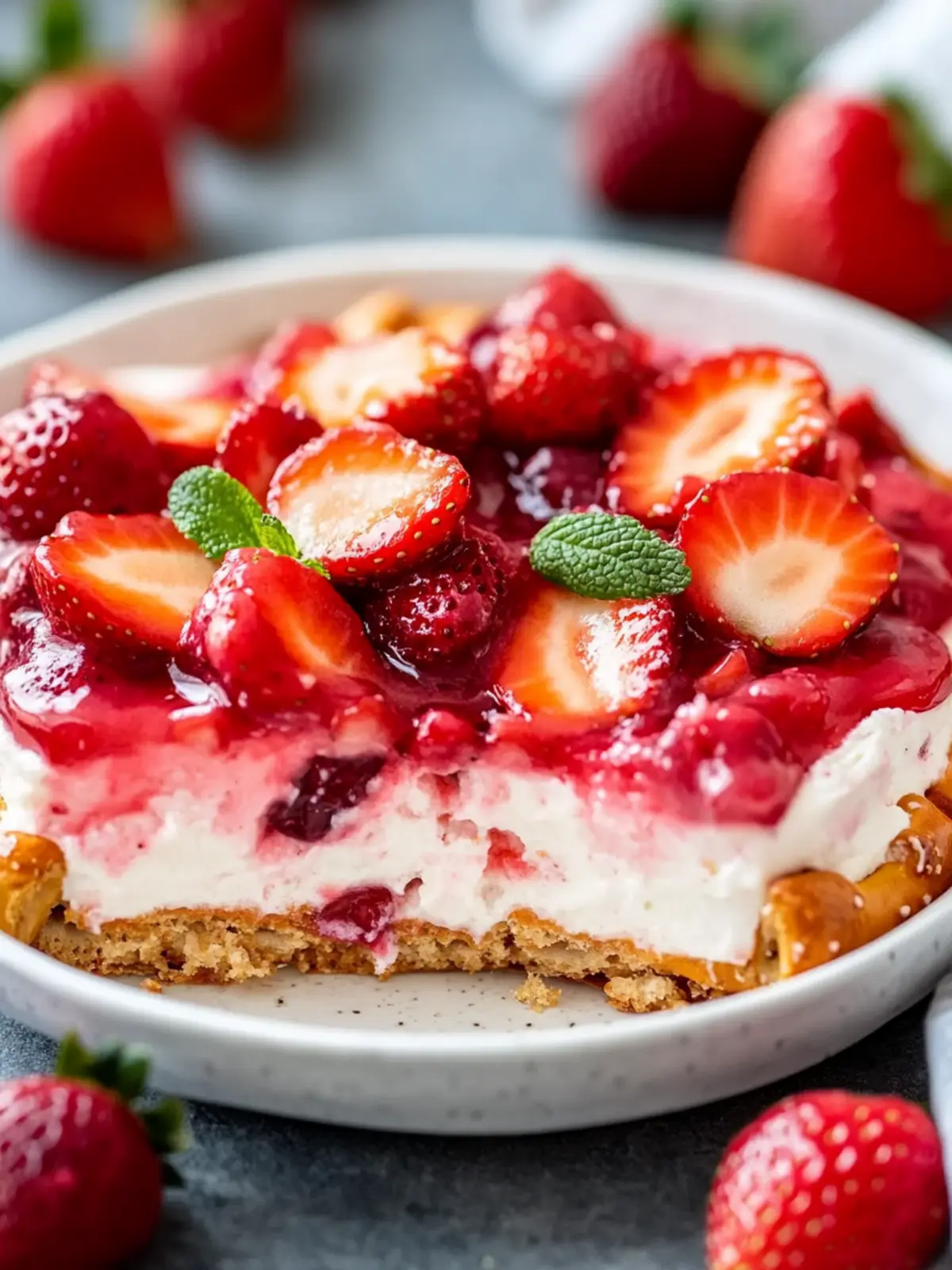 Easy Strawberry Pretzel Salad Recipe