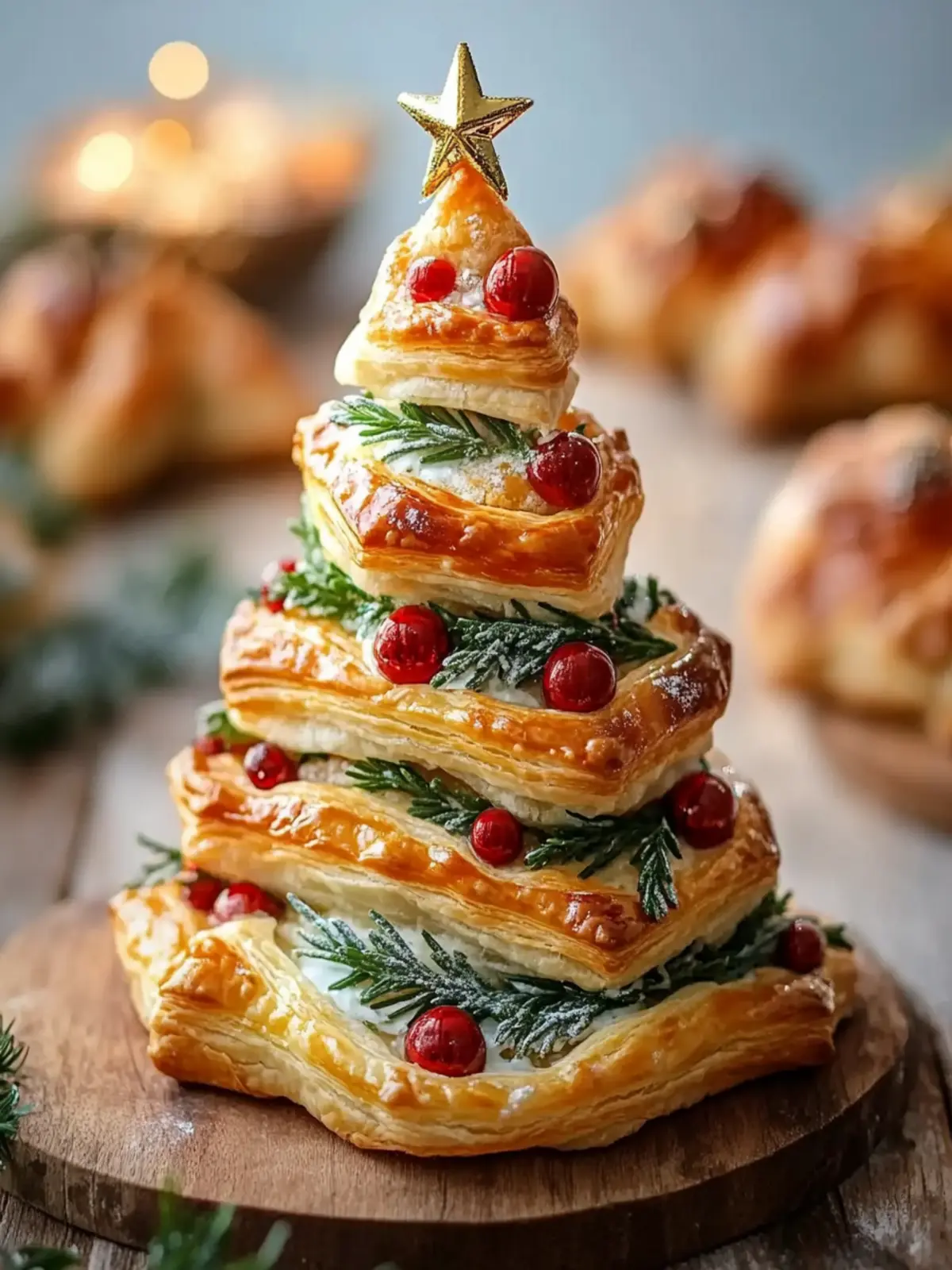 Puff Pastry Christmas Tree Appetizer