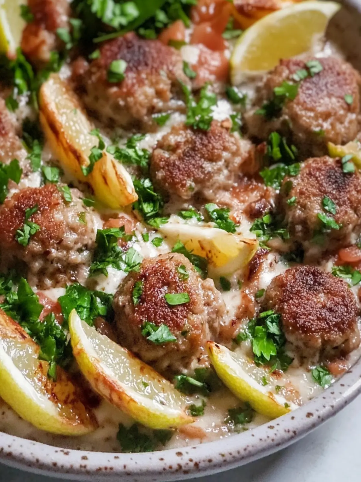 Middle Eastern Kufta Bil Tahiniye
