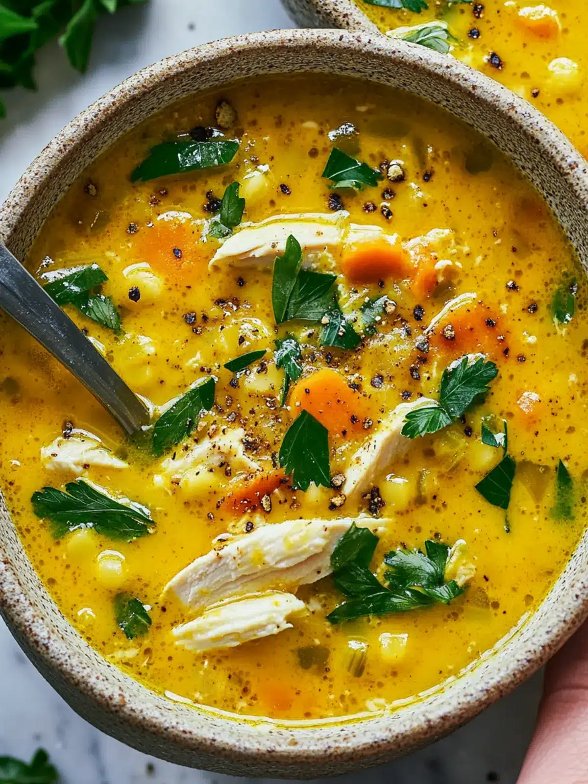 Cozy Creamy Coconut Turmeric Chicken Soup Recipe for Winter