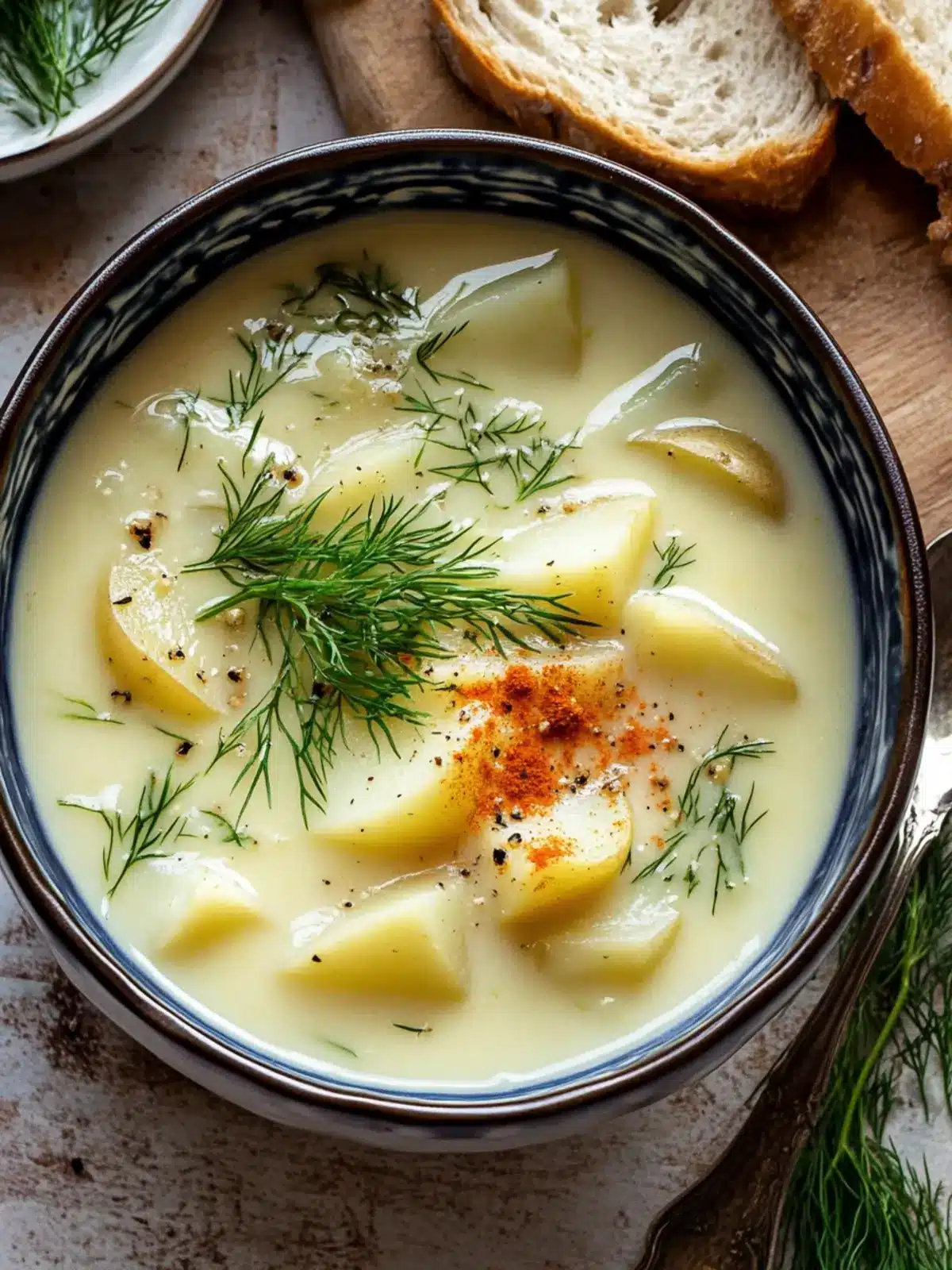 Creamy Potato & Dill Soup