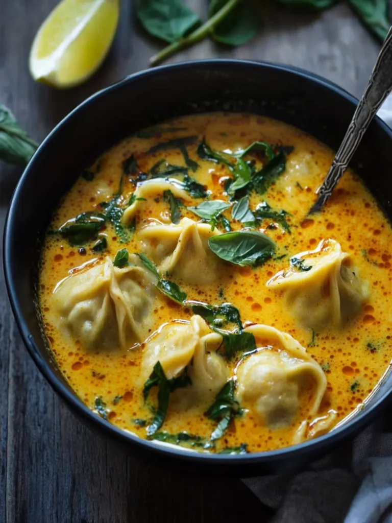Quick Coconut Curry Soup with Dumplings