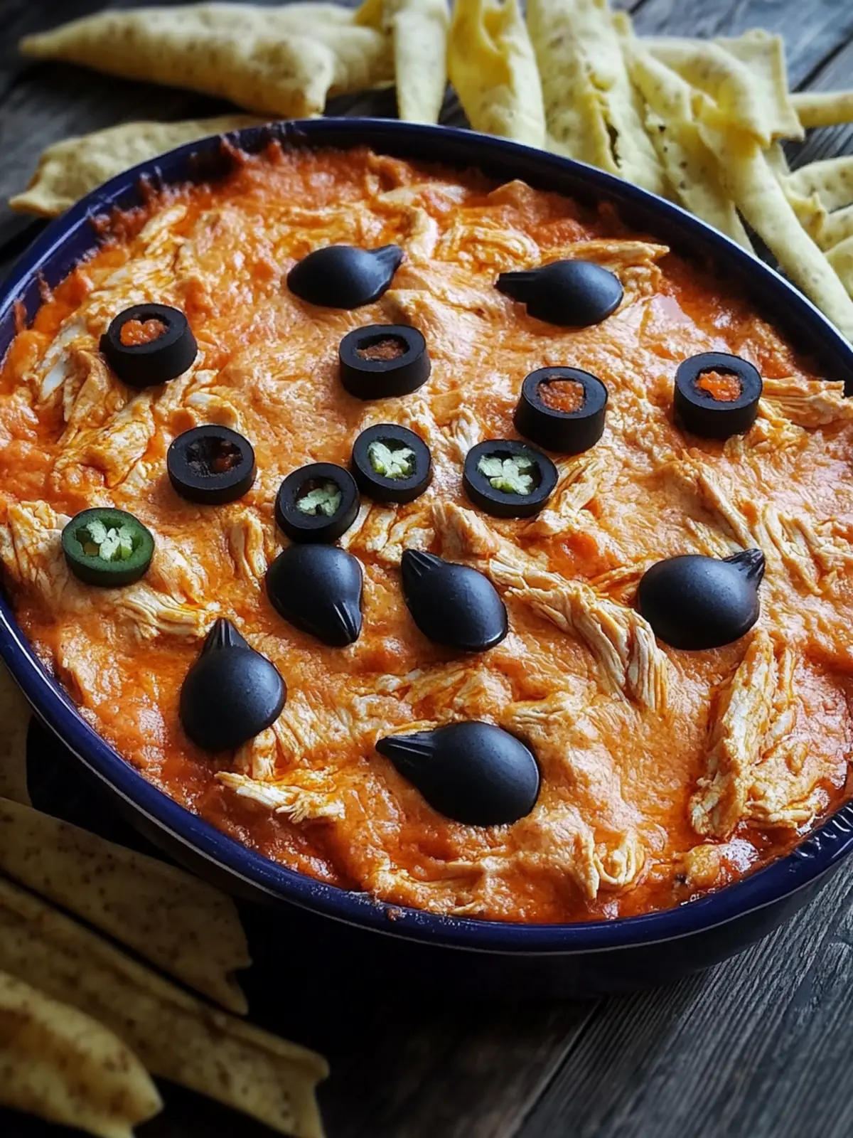 Halloween Buffalo Chicken Dip: Spooky 3-Step Festive Delight 2 Halloween Buffalo Chicken Dip: Spooky Delicious 3-Step Halloween Treat