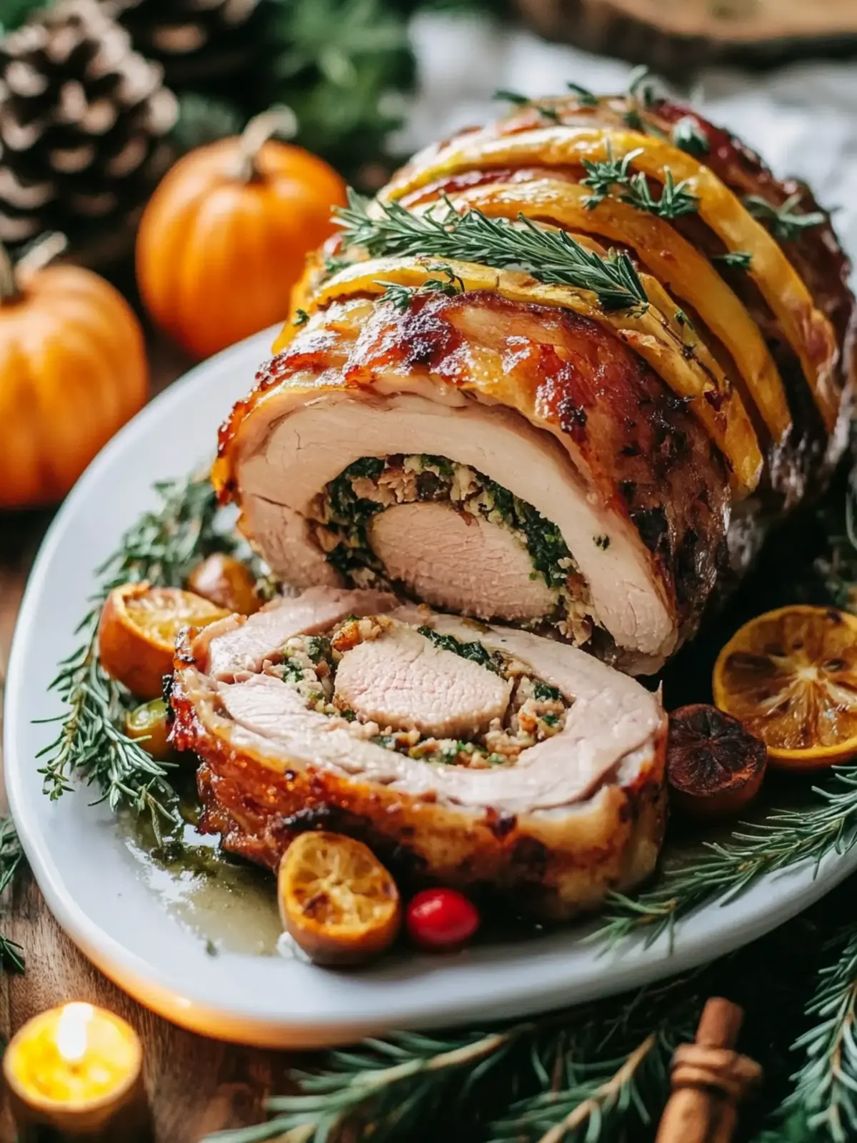 Delicious Christmas Stuffed Pork Roast