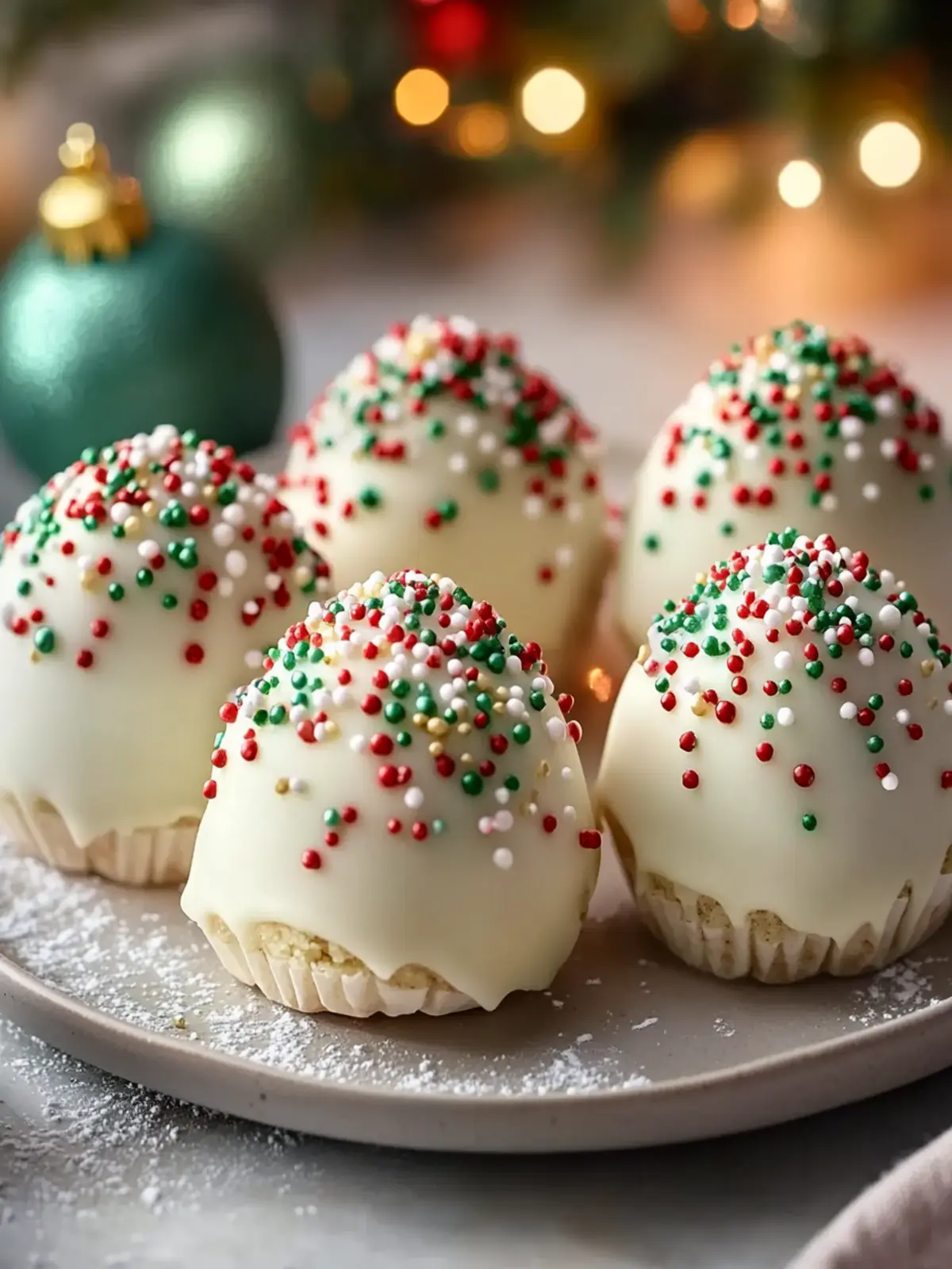 Christmas Tree Cake Truffles