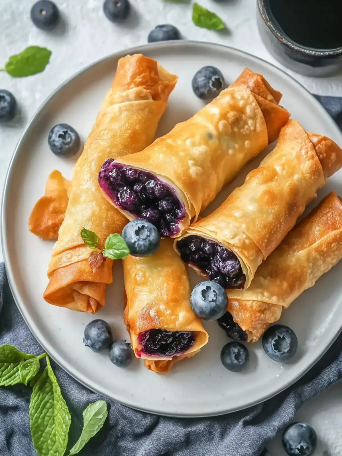 Crispy Easy Blueberry Egg Rolls for Sweet Cravings Tonight 5 Easy Blueberry Egg Rolls