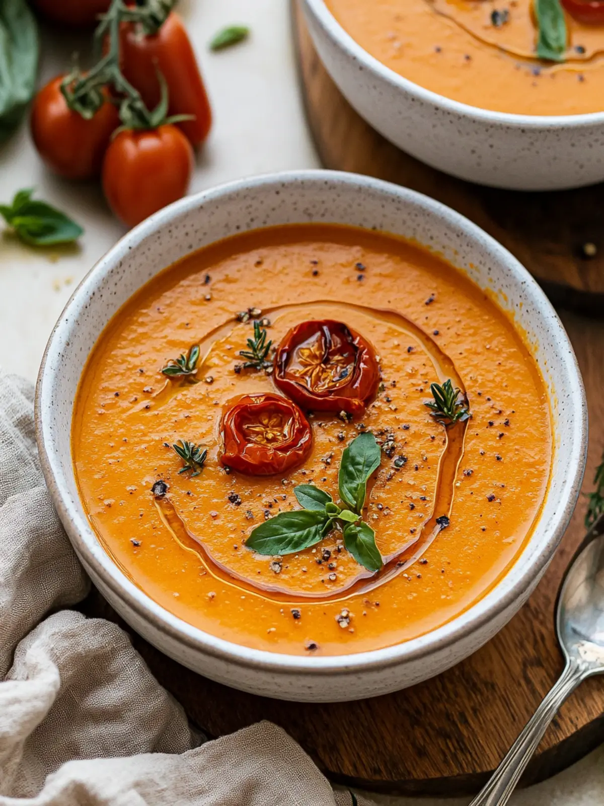Creamy Roasted Garlic Tomato Soup