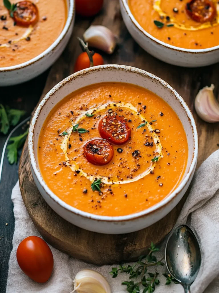 Creamy Roasted Garlic Tomato Soup