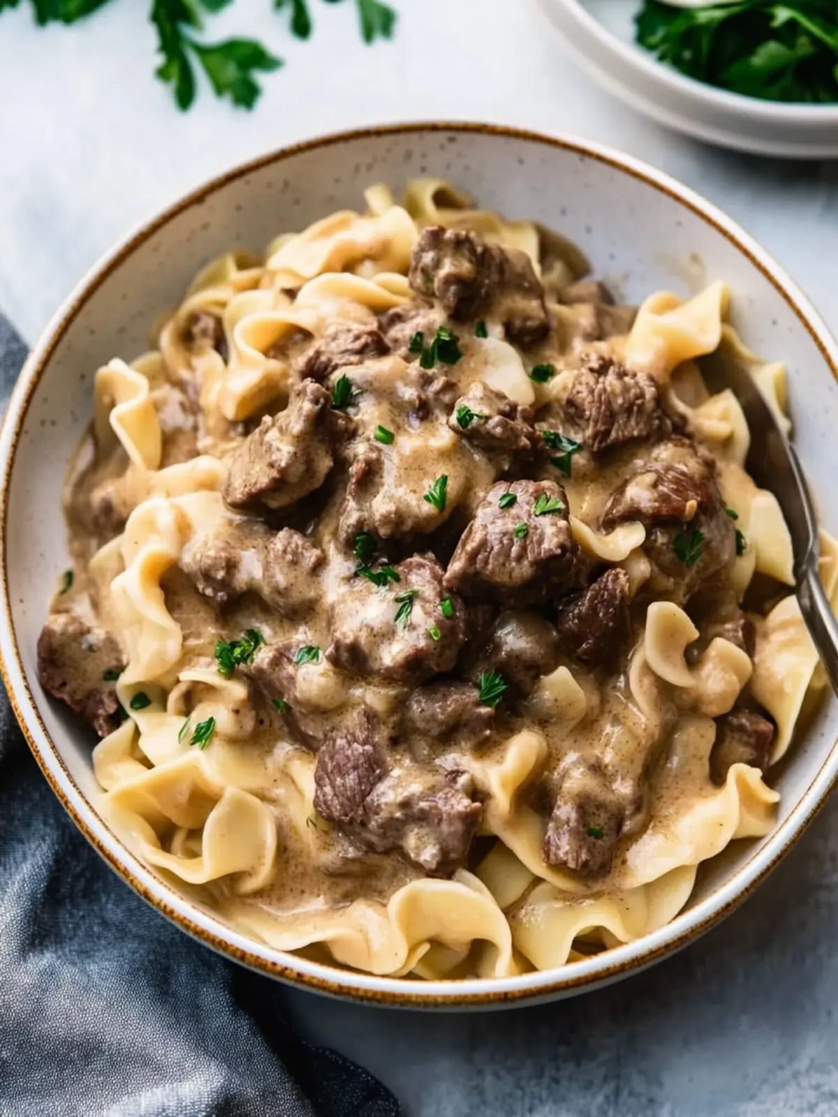 Easy Slow Cooker Beef Stroganoff