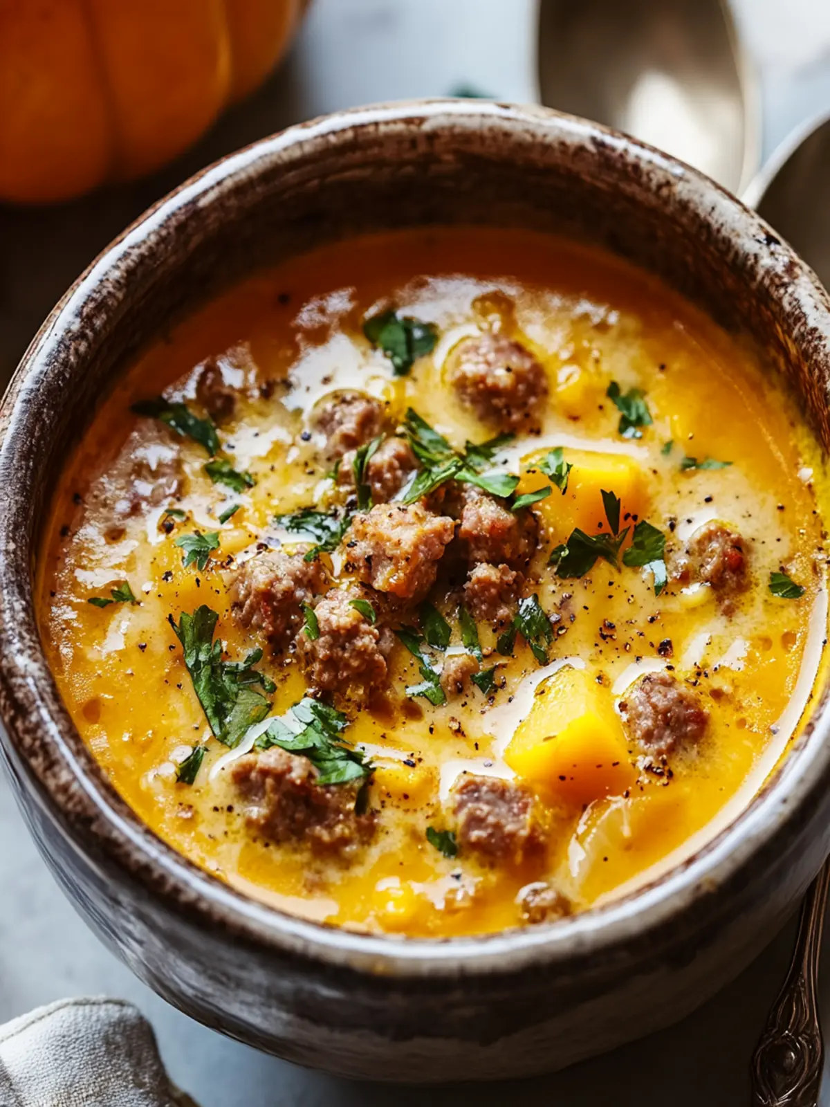 Hearty Butternut Squash and Sausage Soup for Fall