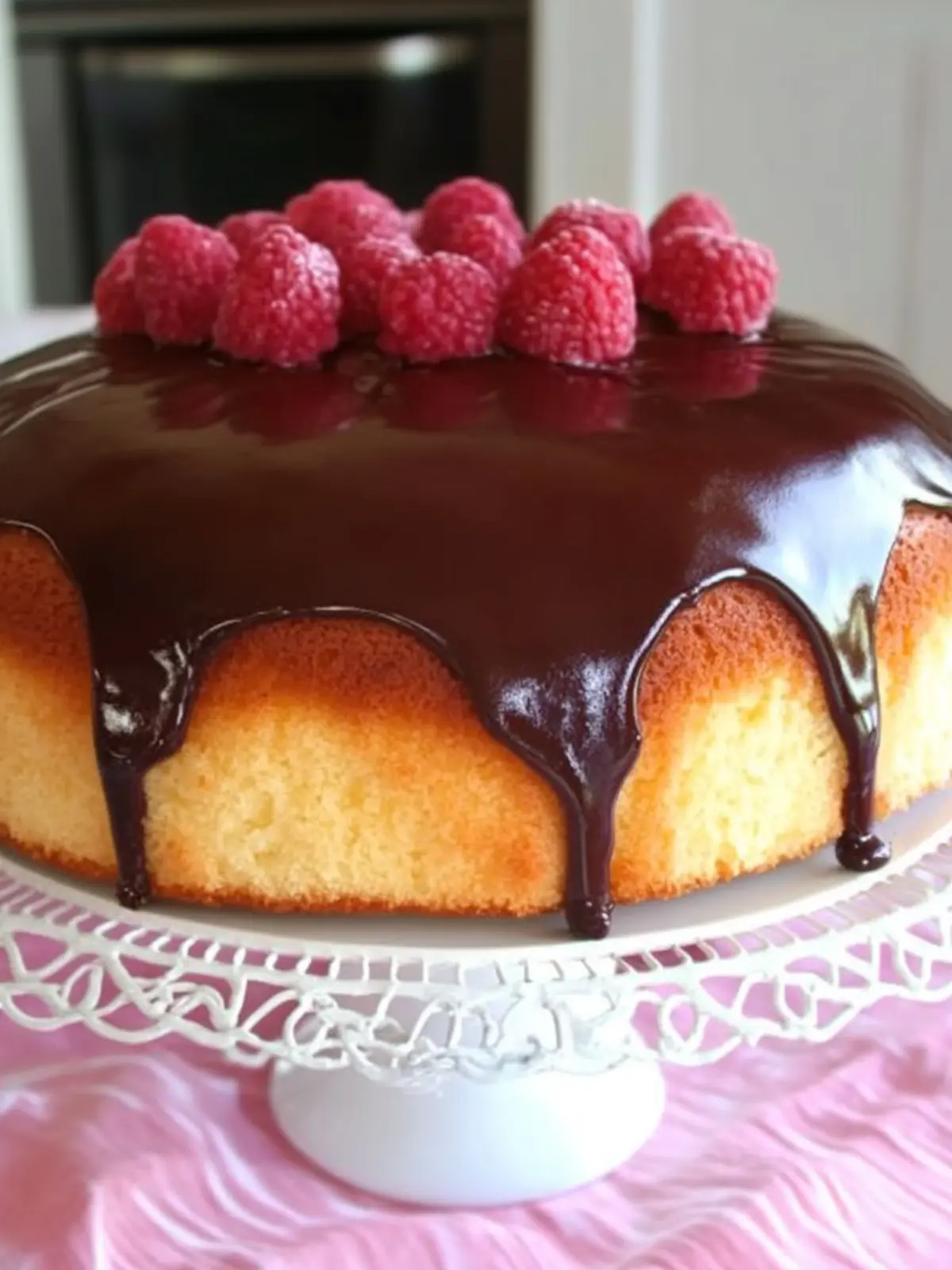 Tax Day Yogurt Cake with Fudge Icing