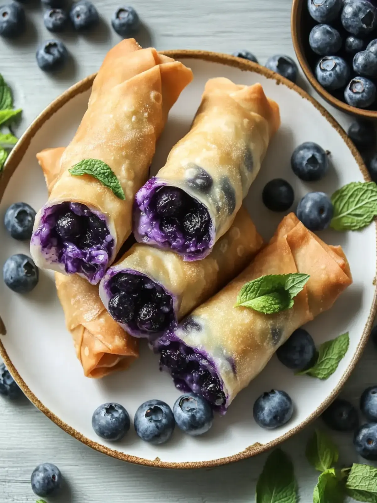 Crispy Easy Blueberry Egg Rolls for Sweet Cravings Tonight 2 Easy Blueberry Egg Rolls