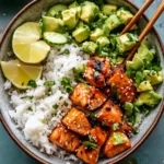 Spicy Chipotle Honey Salmon Bowls